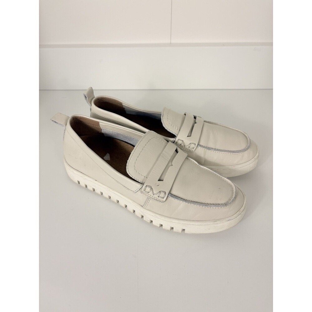 Vionic Uptown Cream Leather Slip-on Loafer Women's Size 7.5 Comfort Neutral